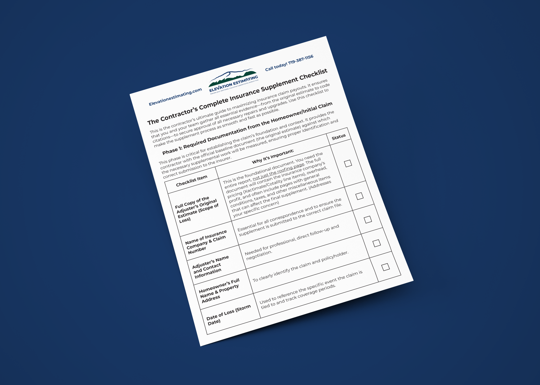 You are currently viewing The Contractor’s Complete Insurance Supplement Checklist